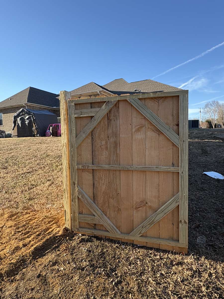 Custom wood privacy gate