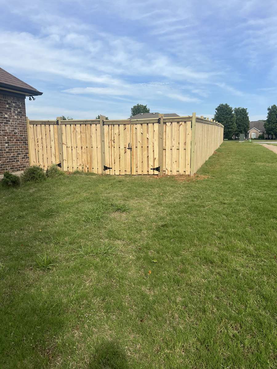 Cedar privacy fence